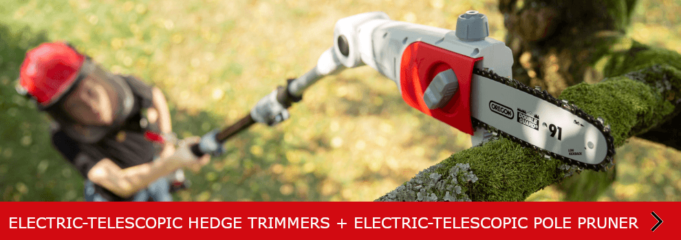 SEE IKRA ELECTRIC-TELESCOPIC HEDGE TRIMMERS + ELECTRIC-TELESCOPIC POLE PRUNER