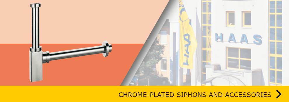 SELL ALL CHROME-PLATED SIPHONS AND ACCESSORIES BY HAAS