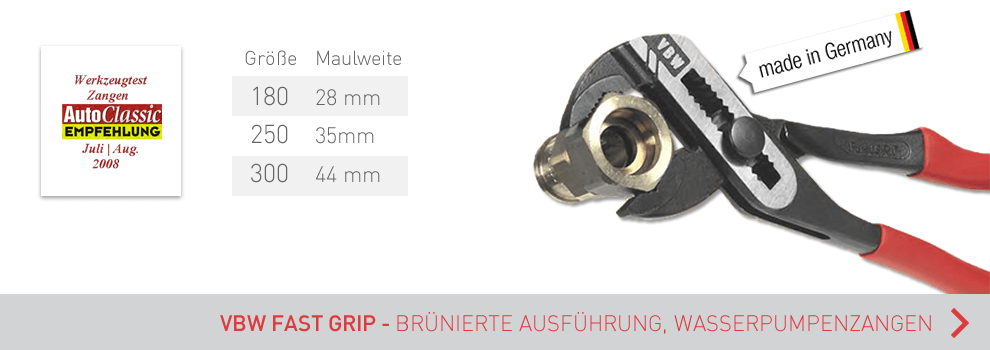 Jetzt alle Varianten der VBW FastGrip ansehen
