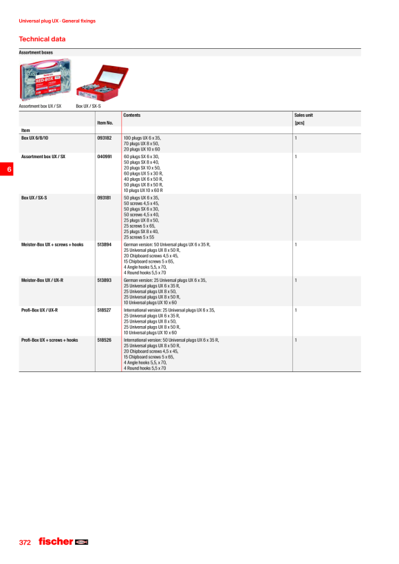 Fischer Meister-Box UX + Screw + Hook (NV) 518526