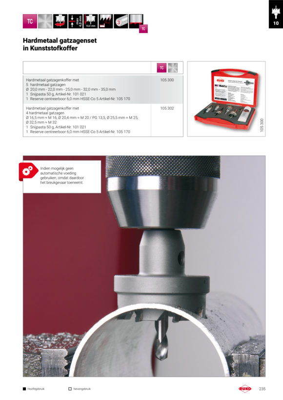 Ruko Stappenboor HSS maat. 2, 6-30 mm, rechte groef A101052TX