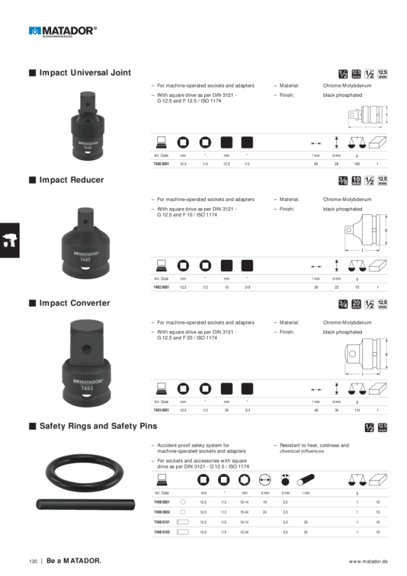 MATADOR Impact Retaining Ring 12,5(1/2): 19x3,5 7499 0001