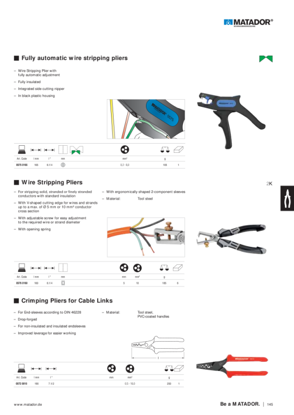 MATADOR Allround Side Cutters "4in1" 190mm 0553 0180
