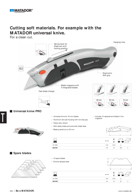 MATADOR Spare blades 0828 0002