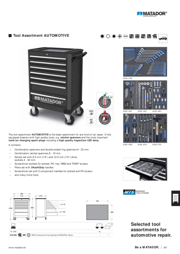 MATADOR Tool Assortment INDUSTRIAL, 242 pcs 6M (242) 8178 9570