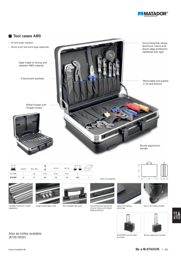 MATADOR Universal Tool Assortment 680x320mm 8115 9001