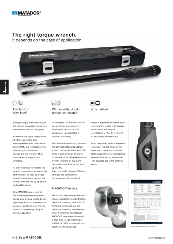 MATADOR Torque Wrench UNO 10(3/8): 10 - 50Nm 6175 0050 (T-270599)