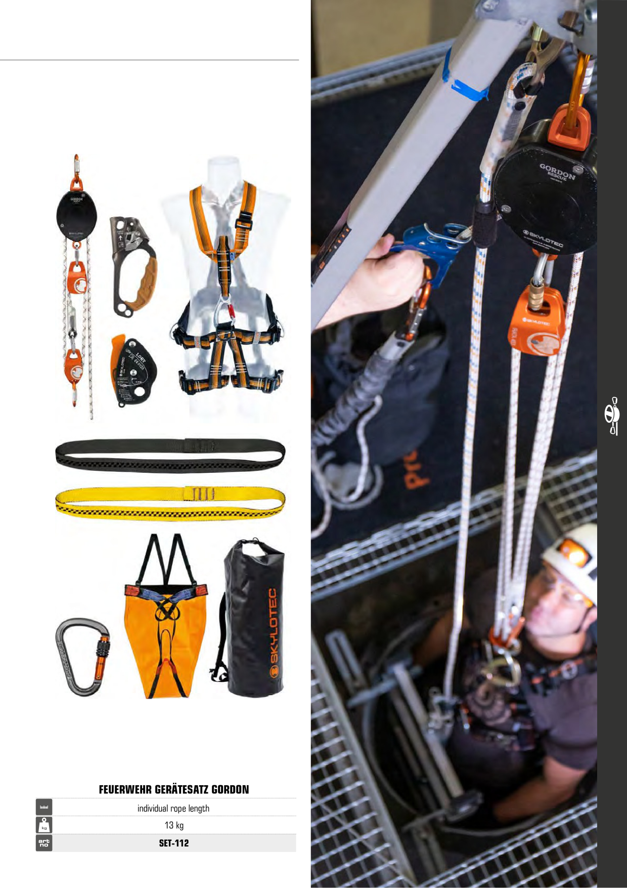 SKYLOTEC GORDON PULLEY SYSTEM AbseilRettungsgerät A1203