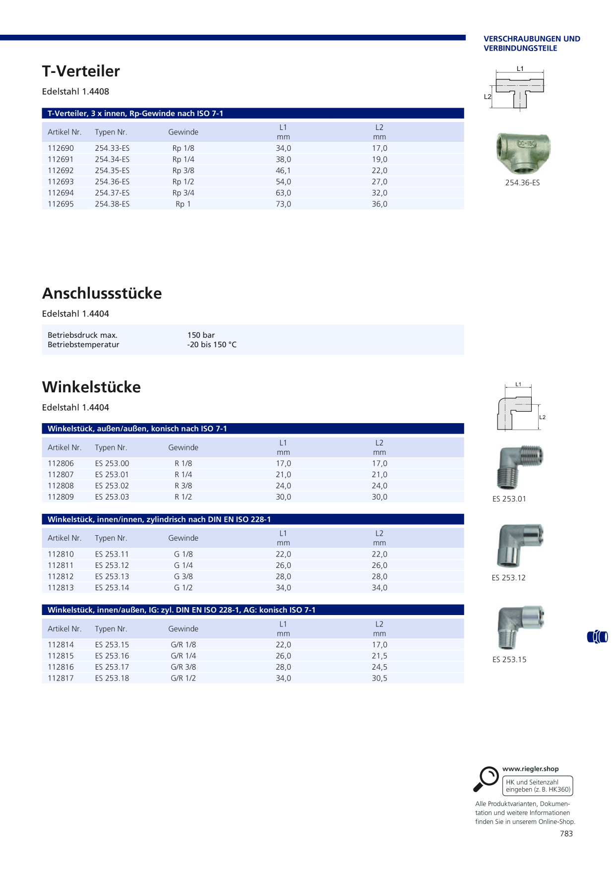 Riegler Hauptkatalog Drucklufttechnik Pneumatik Page 783