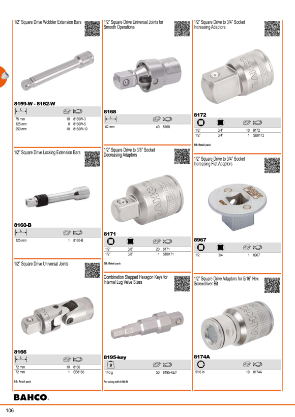 BAHCO 1/2” Schraubendreher-Einsatz, T 70 7809TORX-T70