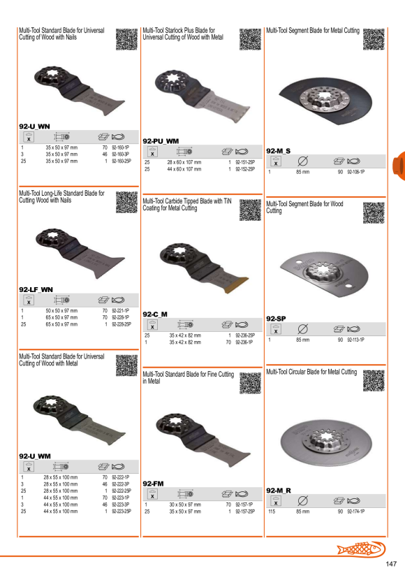 BAHCO Starlock Multitool - Tauchsägeblatt, Universalverzahnung, 28 mm, 25er Großpack 92-222-25P