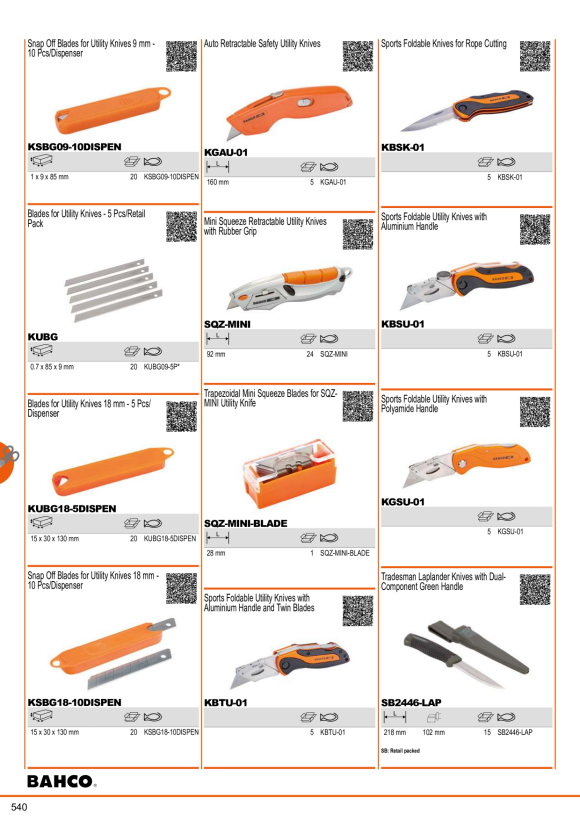 BAHCO Lappländer Messer mit 2-Komponenten-Griff SB2446-LAP