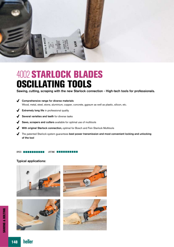 Heller Tools Starlock Blades BIM Holz Präzisionssäge, 50 x 65 mm 29539