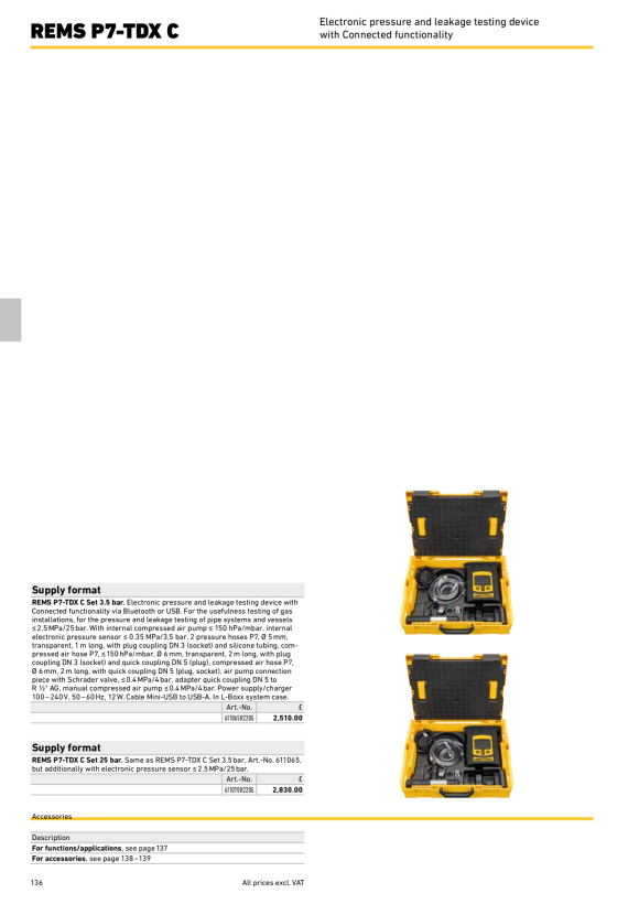 REMS P7-TDX C CHE Set 3,5 bar 611065 RSEV