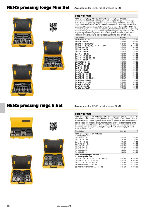 REMS press rings S set 574634 R