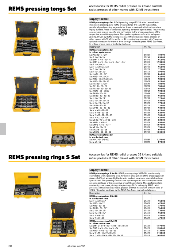 REMS press rings S set 574637 R