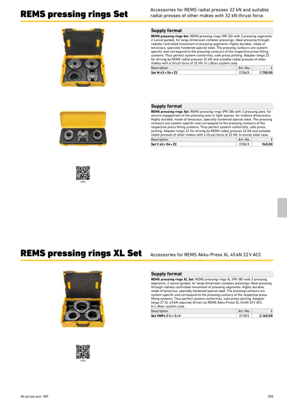 REMS press rings S set 574637 R