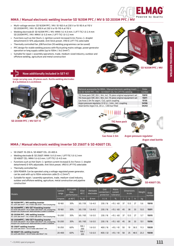 ELMAG Zestaw inwertora spawalniczego EUROHANDY 162 56429