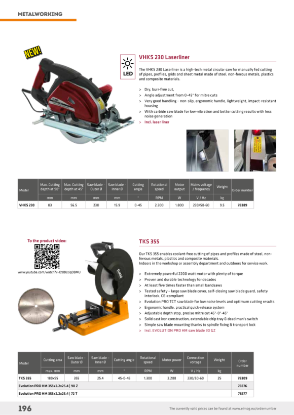ELMAG Pilový kotouč orig. DRY TECH 78376 ELMAG Pilový kotouč orig. DRY TECH 78376