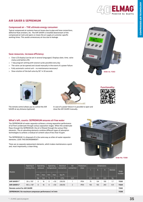 ELMAG Remote control for AIR SAVER 11265