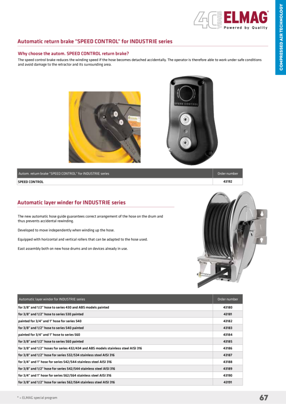 ELMAG Auto. return brake for INDUSTRIE 43192