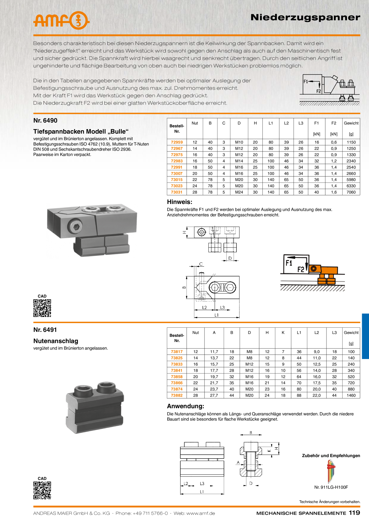AMF Katalog MECHANISCHE SPANNELEMENTE_2020 Seite 119