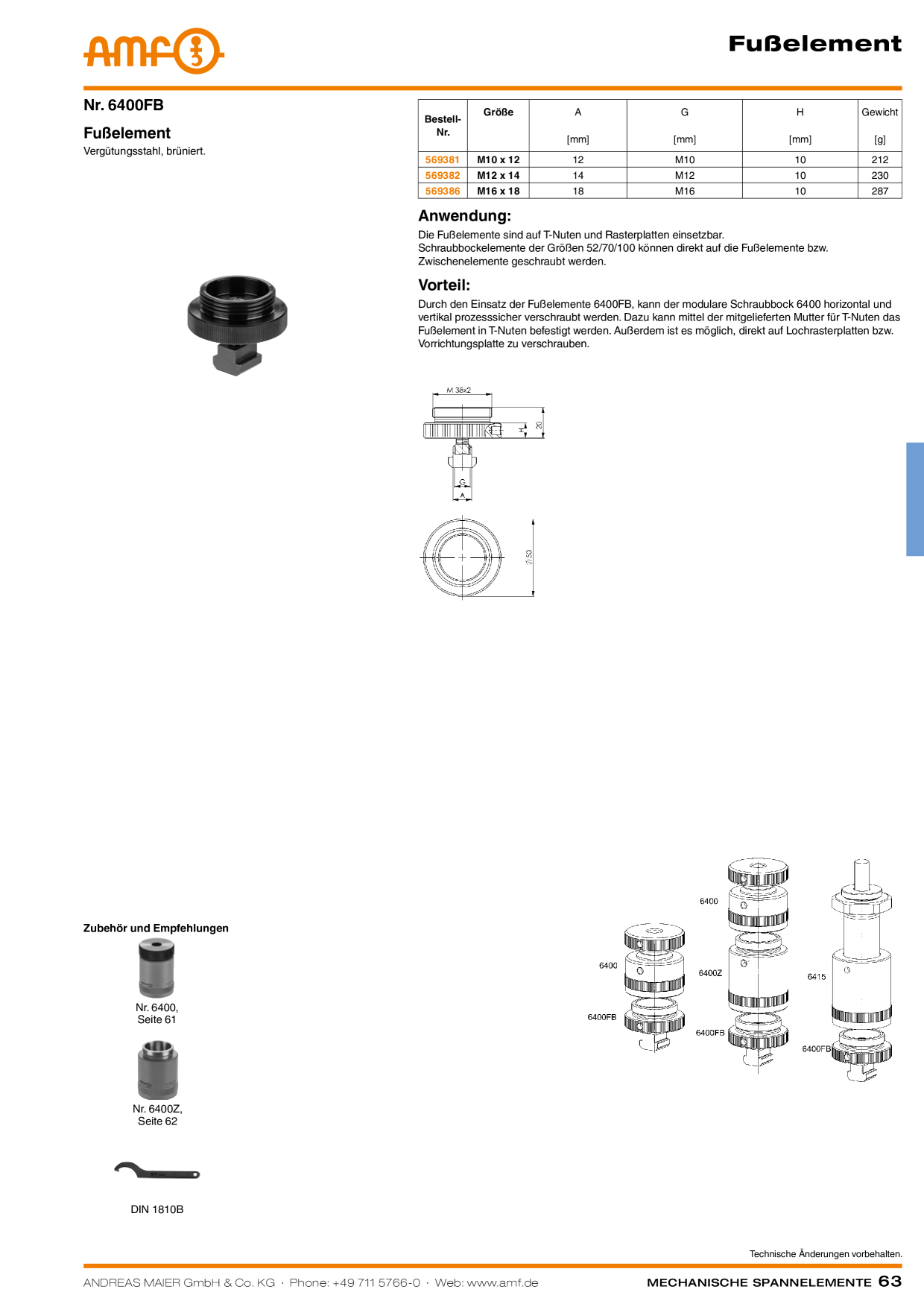 AMF Katalog MECHANISCHE SPANNELEMENTE_2020 Seite 63