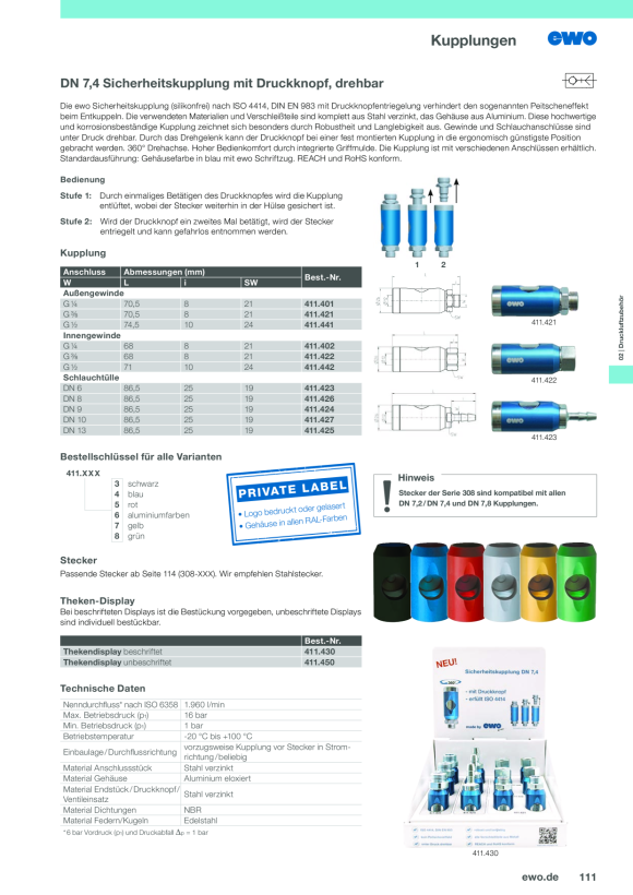 ewo Druckluftfilter standard BG 90 456.612S