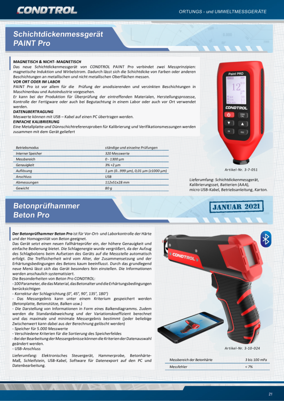 Condtrol Prüfinstrumente Hydro Tec 3-14-06