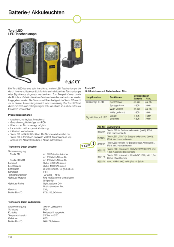 GIFAS TorchLED/2XWS2XRT2XGN/OLIV 291822