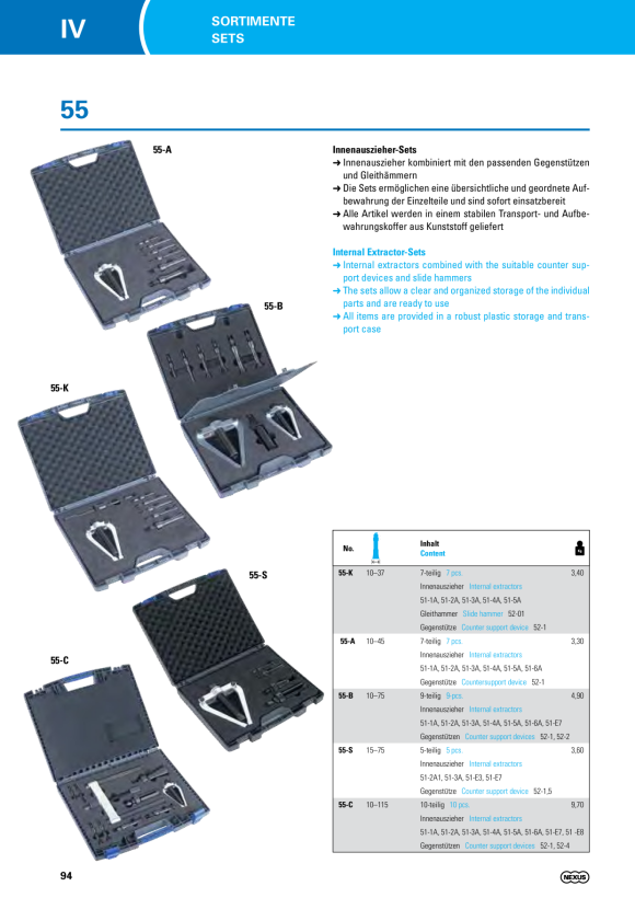 Nexus 141-1 Mini-Abzieher, 2-armig (60x40)mm