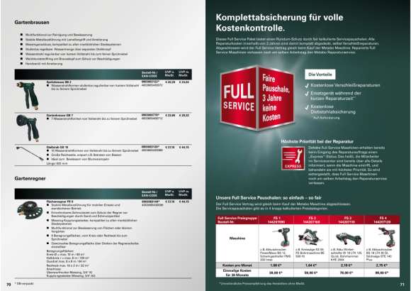 Metabo Code Karte Full Service Preisgruppe 3 DE 144207110