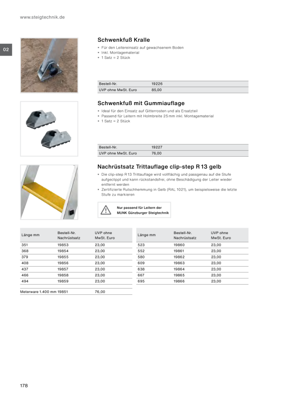 MUNK Plattformleiter 10 Stufen mit Ablageschale 50090