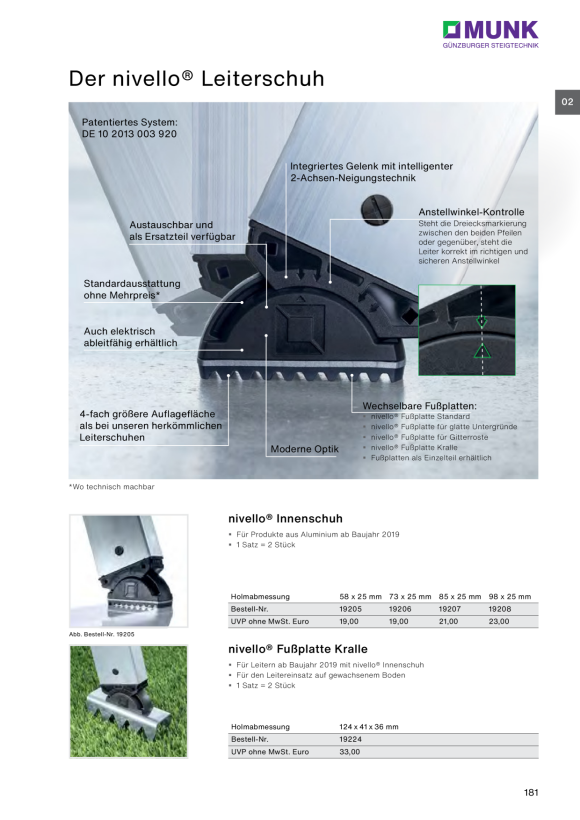 MUNK Retrofit kit clip-step R13 for push-fit platform ladder 3 steps 41615