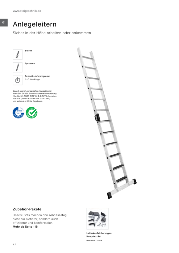 MUNK Accessory package Ladder head protection, complete set 19309