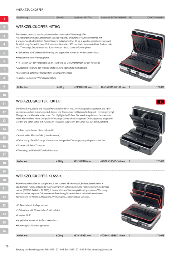 CIMCO Meisterkoffer Perfekt schwarz 175085