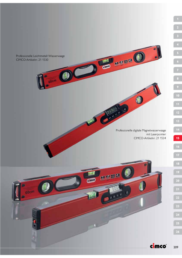 CIMCO Profi-Wasserwaage 600mm 211530