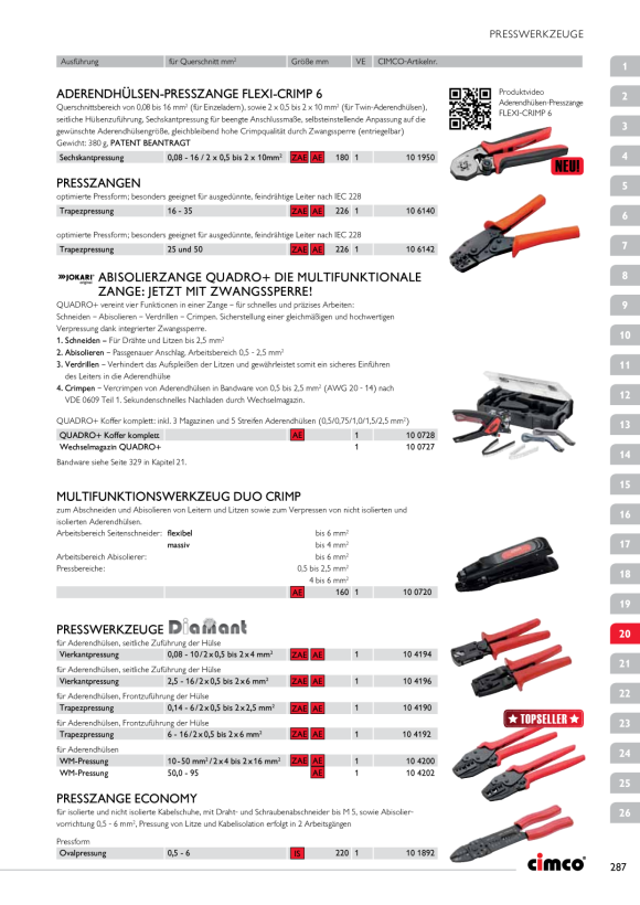 CIMCO Presszange Trapez 101911