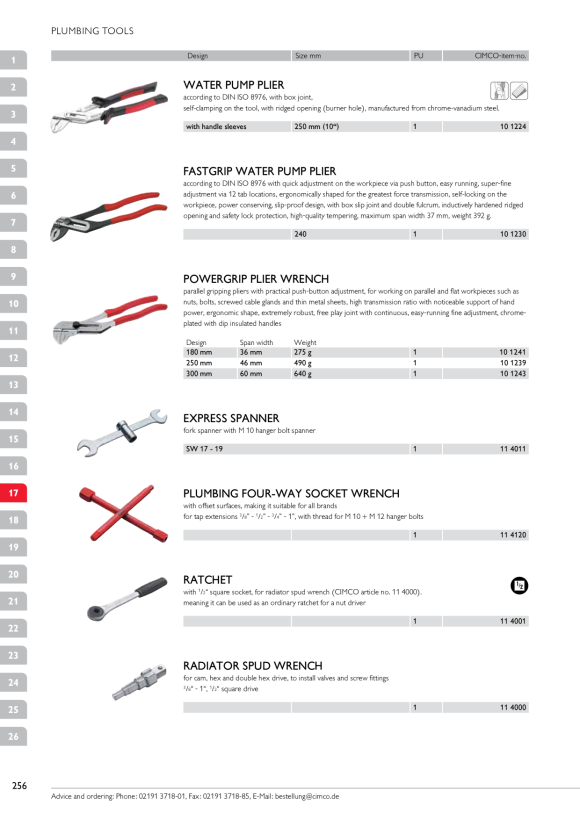 CIMCO Zangenschlüssel Powergrip 300 mm 101243