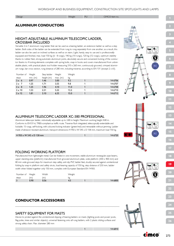 CIMCO Aluminium-Teleskopleiter X-Tend 146720