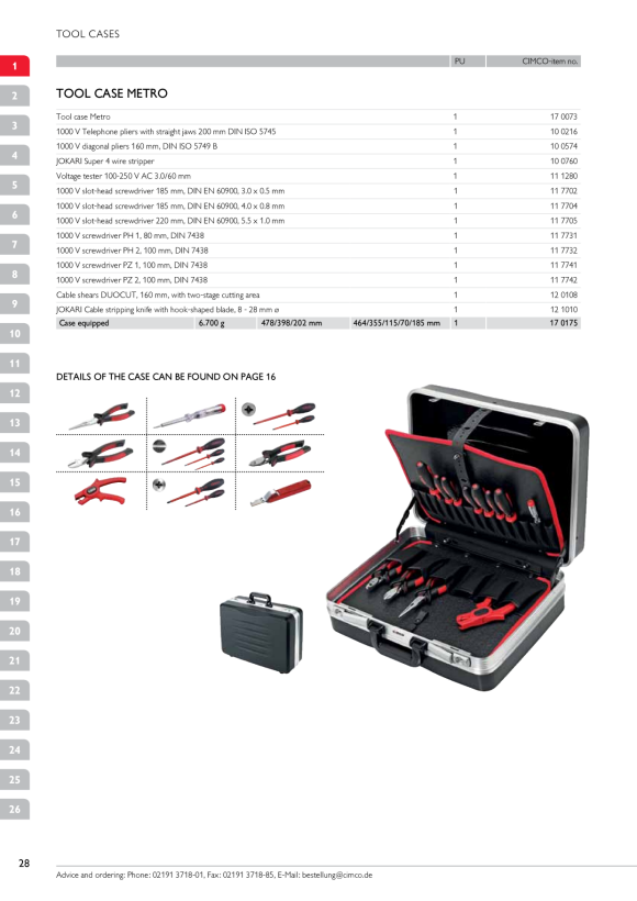 CIMCO Werkzeugkoffer Metro 170073