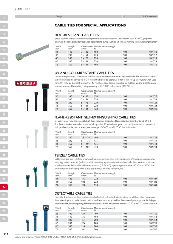 CIMCO Kabelclip, selbstklebend 181385