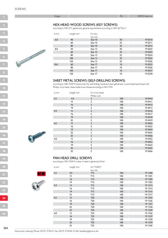 CIMCO BLECHSCHR.ROBOSTAR 4,8X25 191340