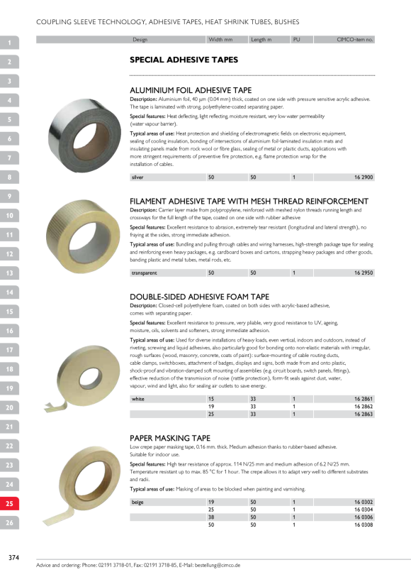 CIMCO Doppelseitig klebendes Schaumstoffband Farbe weiß 15x33mm 162861