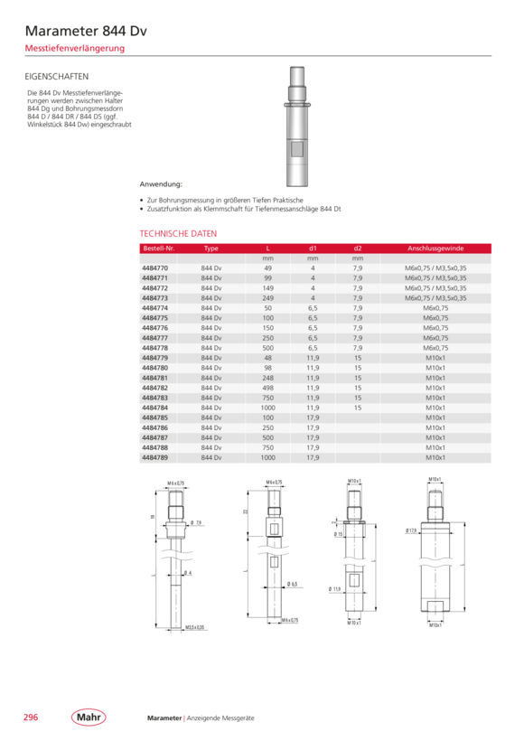 Mahr 844 Dw kolano 90°, ? 18 mm, M10 x 1 4484791