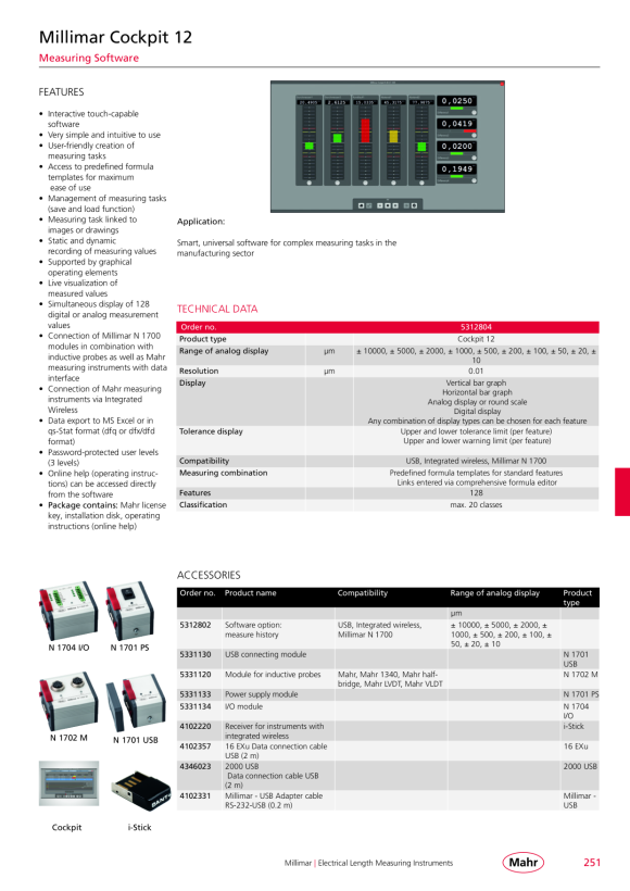 Mahr Computadora de medición Millimar C 1700 PC, 10? PC con cabina Millimar 5312801