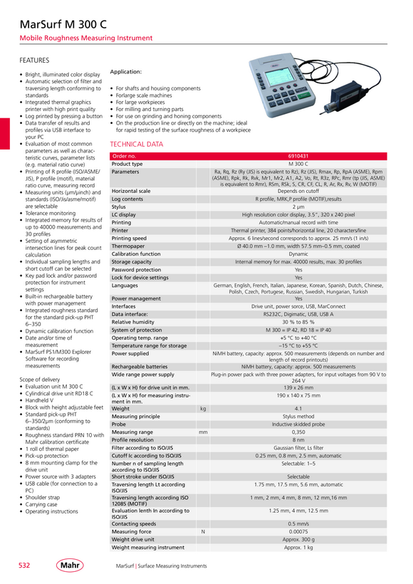 Mahr RD18 C2 Set, MarSurf 6910426