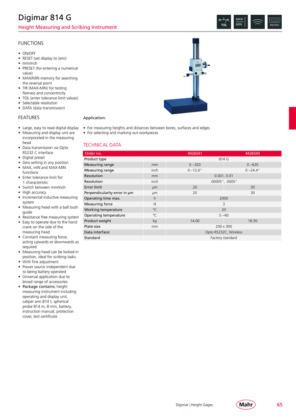 Mahr 814kh holder, 0 4426516