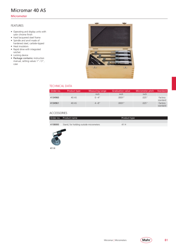 Mahr 40 A mikrometr 5-6? malované mk 4134905