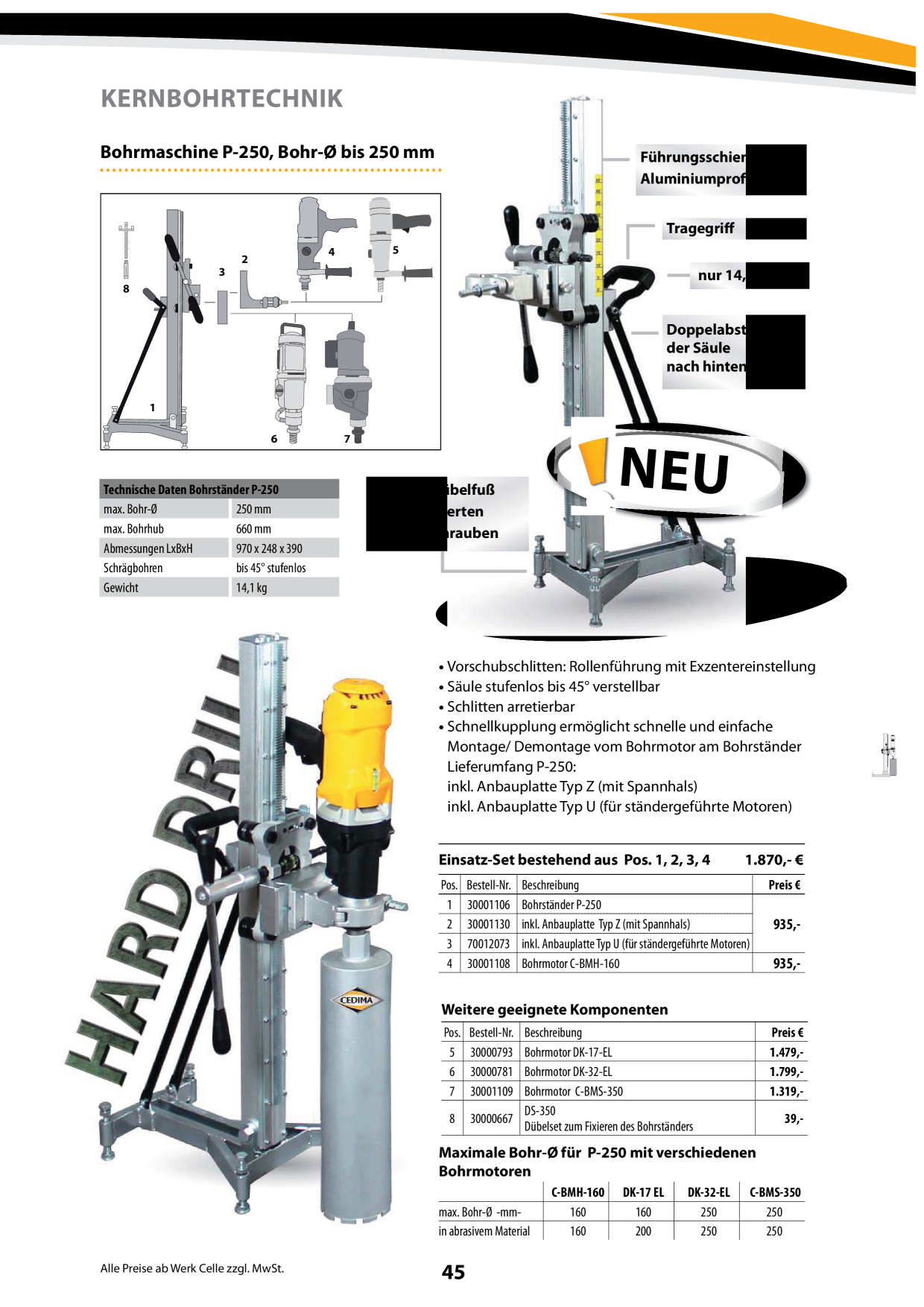 Cedima Führungsschlitten kpl. für P-3000 30000605